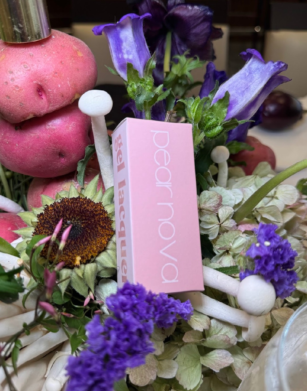Pamella Roland fragrance among sculptural florals