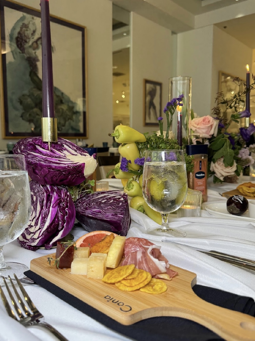 Food, florals and conversation