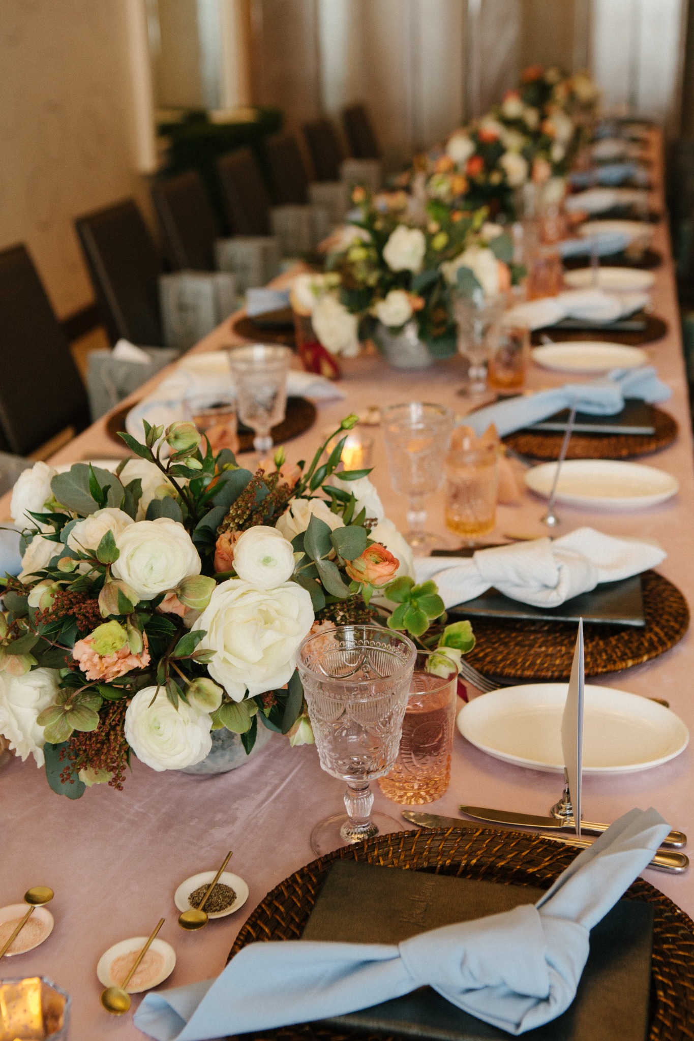 Erica Dias welcoming guests to a beautifully curated Table of 20